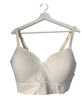 Truekind Womens Adjustable Strap Wireless Bra 2XL Beige Hook & Eye Closure Recyc